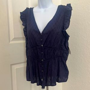 OLD NAVY BLUE sleeveless top MEDIUM